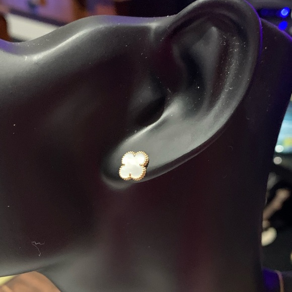 18k Solid Gold Clover 3-1 Set - White - Picture 3 of 8